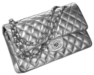 серебристая сумка chanel