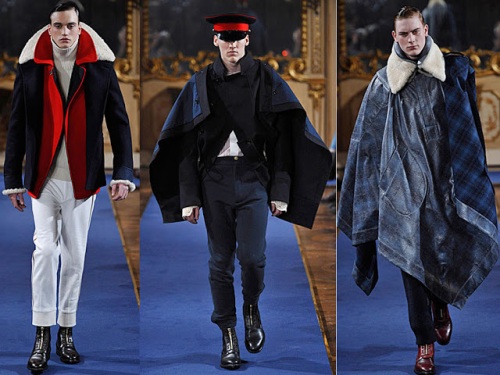 Модные мужские накидки от Alexander McQueen